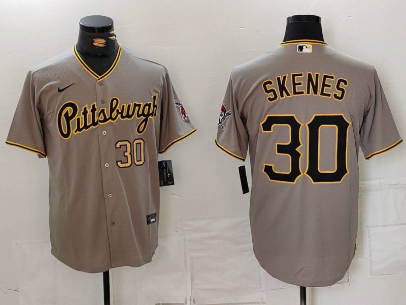 Men Pittsburgh Pirates #30 Skenes Browm Game 2024 Nike MLB Jersey style 8142->pittsburgh pirates->MLB Jersey